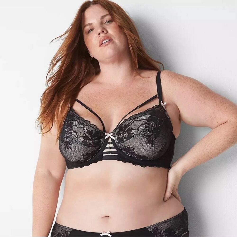 NWT Cacique Lane Bryant Unlined Curvy Balconette Seriously Sexy Bra Size 50DD